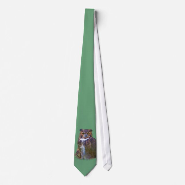 Great Horned Owl Tie (Front)