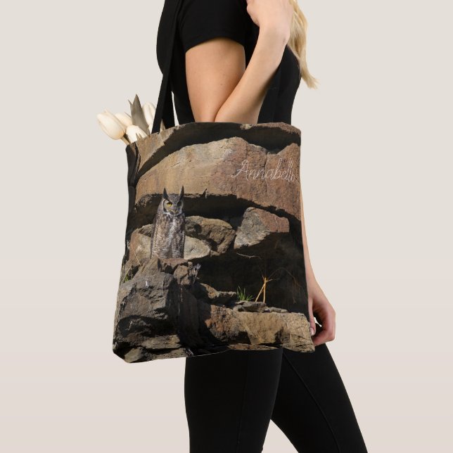 Great Horned Owl Tote Bag (Close Up)