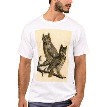 Great Horned Owl Vintage Zoological Illustration