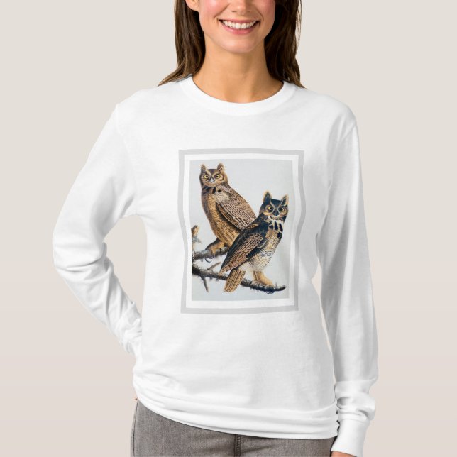 Great Horned Owls T-Shirt (Front)