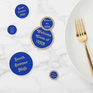 GREAT idea! Class Reunion table confetti