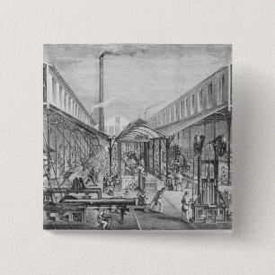 Great industries, workshops of construction 15 cm square badge