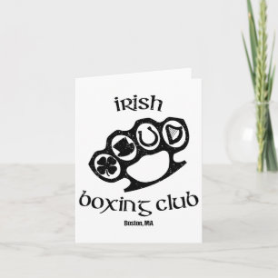 Great Irish Boxing Men Club Boston Fighting Pub St Card