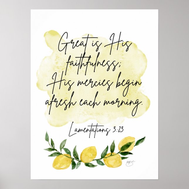 Great is His Faithfulness Poster (Front)