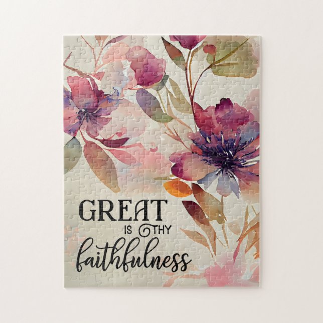 Great is Thy Faithfulness Beloved Christian Hymn Jigsaw Puzzle (Vertical)