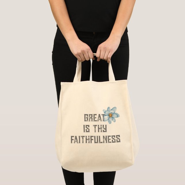 Great Is Thy Faithfulness Hymn Tote Bag (Front (Product))