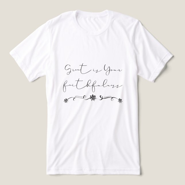 Great is thy Faithfulness t-shirt Faith Christian Tri-Blend Shirt (Design Front)