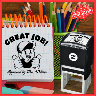 Great Job Cartoon Thumbs Up Encouragement Teacher Self-inking Stamp