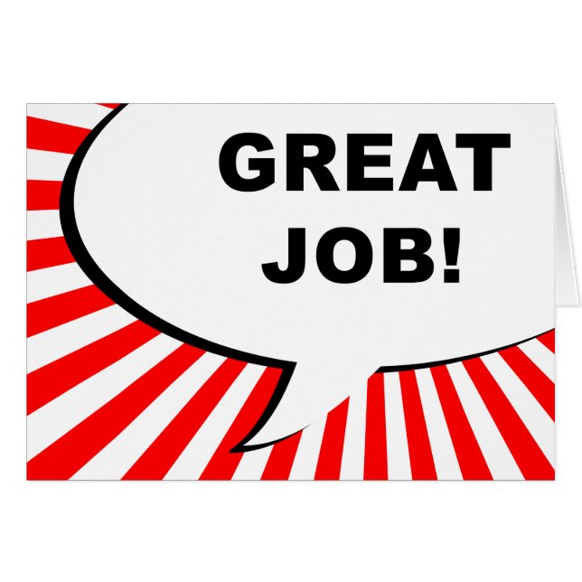 great job! comic bubble (Front Horizontal)