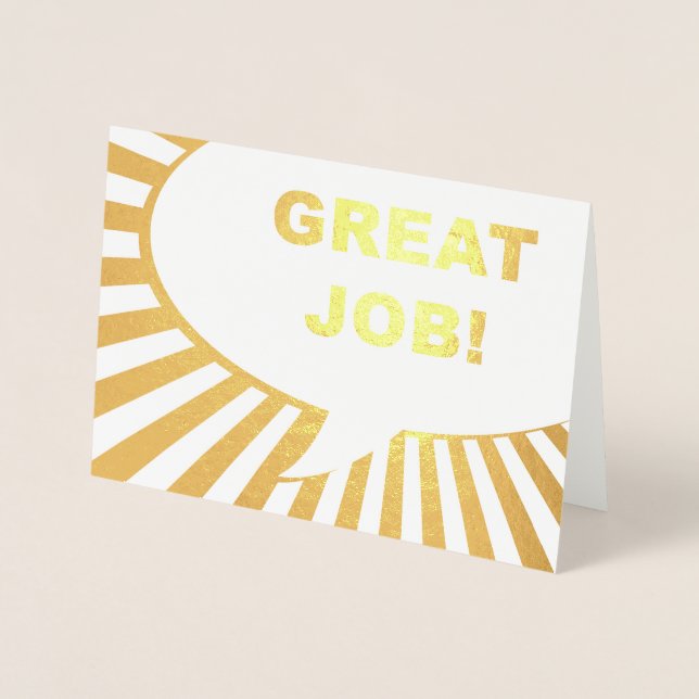great job comic bubble gold foil card (Front)