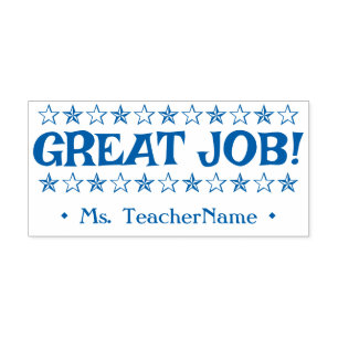 "GREAT JOB!" + Custom Teaching Assistant Name Self-inking Stamp