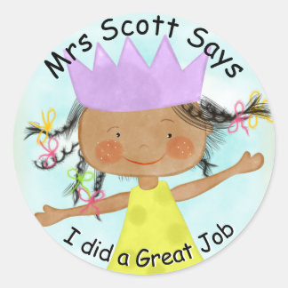 Great Job dark skin girl sticker