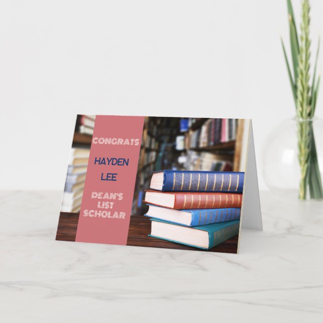 Great Job! DEAN'S LIST Scholar congrats card (Front)