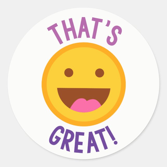 Great job face word art fun sticker (Front)