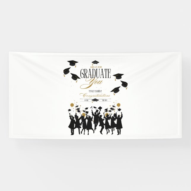Great Job, Graduate! Time to Celebrate Party 4x8 Banner (Horizontal)