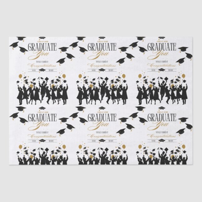 Great Job, Graduate! Time to Celebrate Party Tissue Paper (Front)