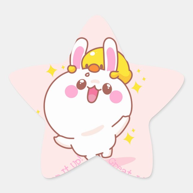 Great Job Kawaii Star Sticker (Front)