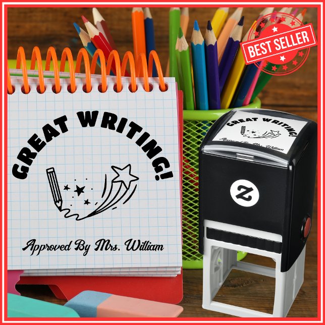 Great Job PENCIL Grading Encouragement Teacher Self-inking Stamp (Creator Uploaded)