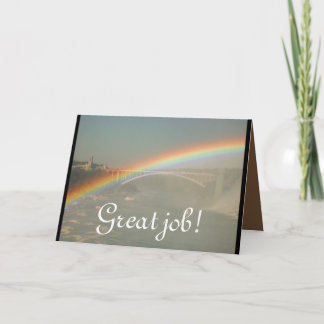 Great Job Rainbow Personalise Destiny Destiny'S Thank You Card
