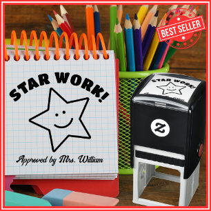 Great Job Star Teacher Grading Encouragement Self-inking Stamp