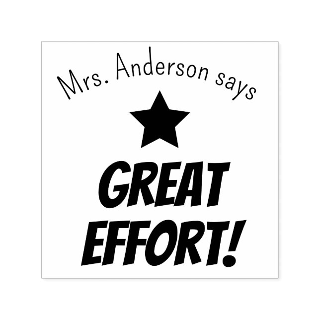 Great Job Stars Teacher's Personalised  Self-inking Stamp (Design)