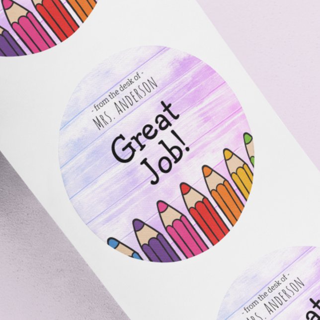 Great Job Sticker Teachers Name (Creator Uploaded)