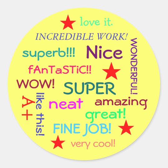 Great Job Student Classic Round Sticker Zazzle Co Nz