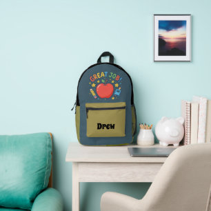 Great Job, Teacher and Student Printed Backpack