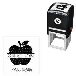 Great Job Teacher Apple  Self-inking Stamp