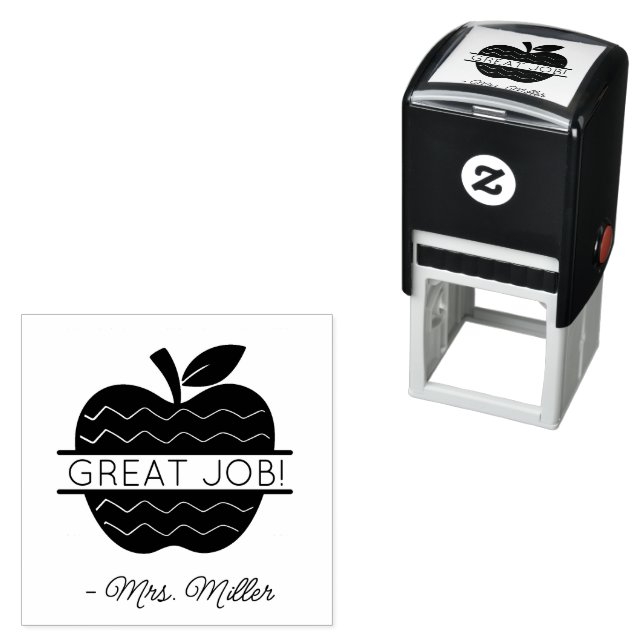Great Job Teacher Apple  Self-inking Stamp (In Situ)