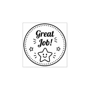 Great Job Teacher Rubber Stamp