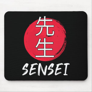 Great Karate Sensei Outfit Japanese Fighting Desig Mouse Pad