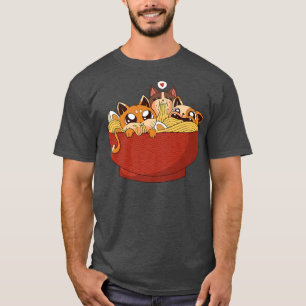 Great Kawaii Japanese Ramen Cats Anime Japan Cute  T-Shirt