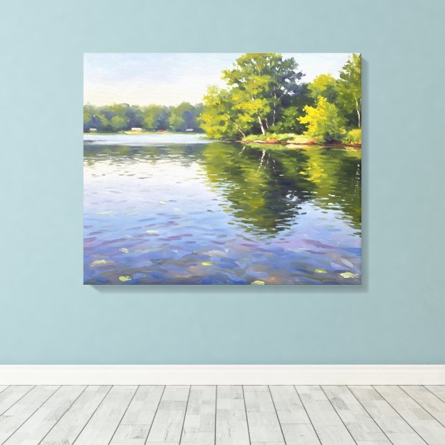 Great Lake Canvas Print (Insitu(Wood Floor))