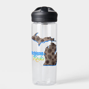 Great Lake state   Michigan rocks   Petoskey  Water Bottle