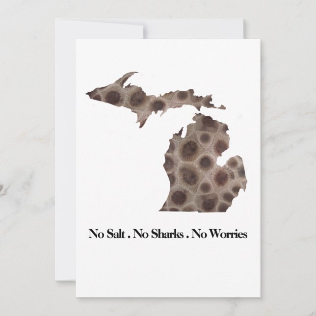 Great Lake State - no salt . No sharks. No Worries Invitation (Front)