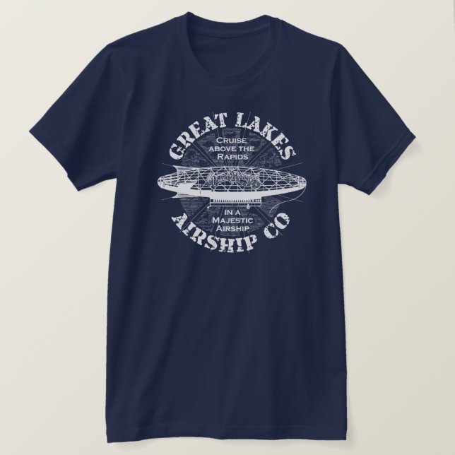 Great Lakes Airship Cruise Dark Mens T Shirt (Design Front)