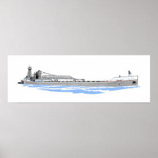 Great Lakes barge Menominee and tug Olive L. Moore Poster