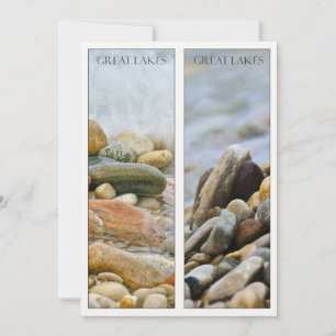 Great Lakes Beach Stones Nature Art Bookmark