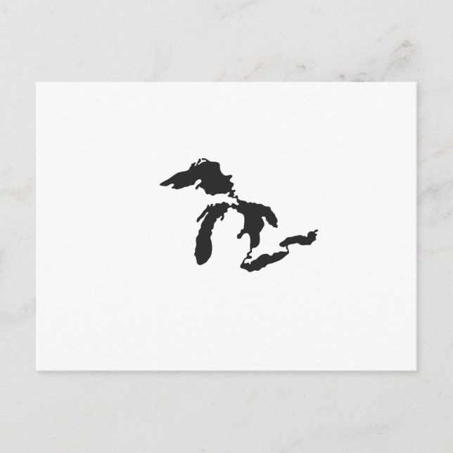 Great Lakes Custom Illustration Postcard (Front)