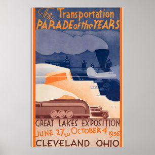 Great Lakes Exposition 1936 Cleveland Ohio United Poster
