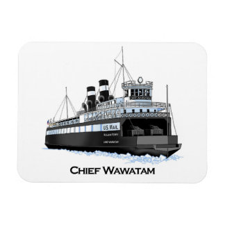 Great Lakes ferry Chief Wawatam breaking ice Magnet