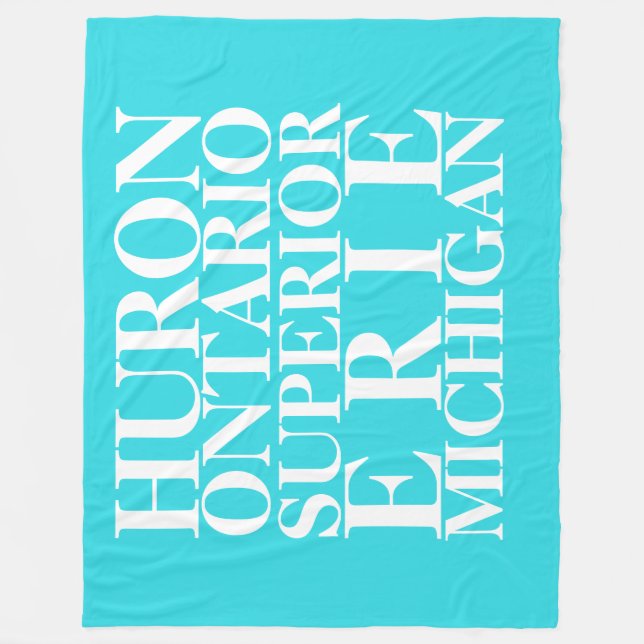 Great Lakes Fleece Blanket, Large Blanket (Front)
