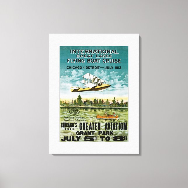 Great Lakes Flying Boat Canvas Print (Front)