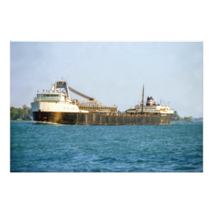 Great Lakes freighter Adam E. Cornelius Photo Print