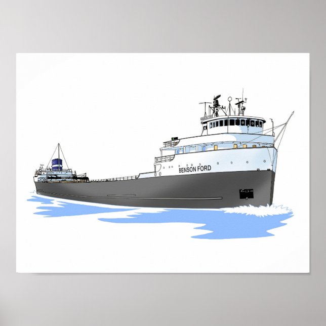Great Lakes freighter Benson Ford (2) Poster (Front)
