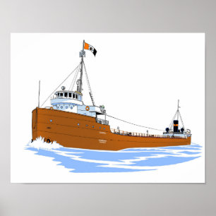 Great Lakes freighter Canopus (Interlake) Poster