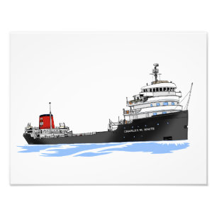 Great Lakes freighter Charles M. White Republic Photo Print