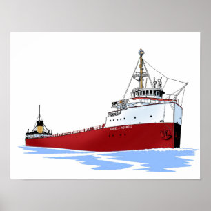 Great Lakes freighter Daniel J. Morrell Poster