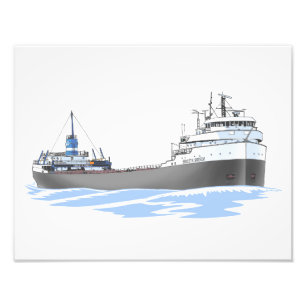 Great Lakes Freighter Ernest R. Breech Photo Print